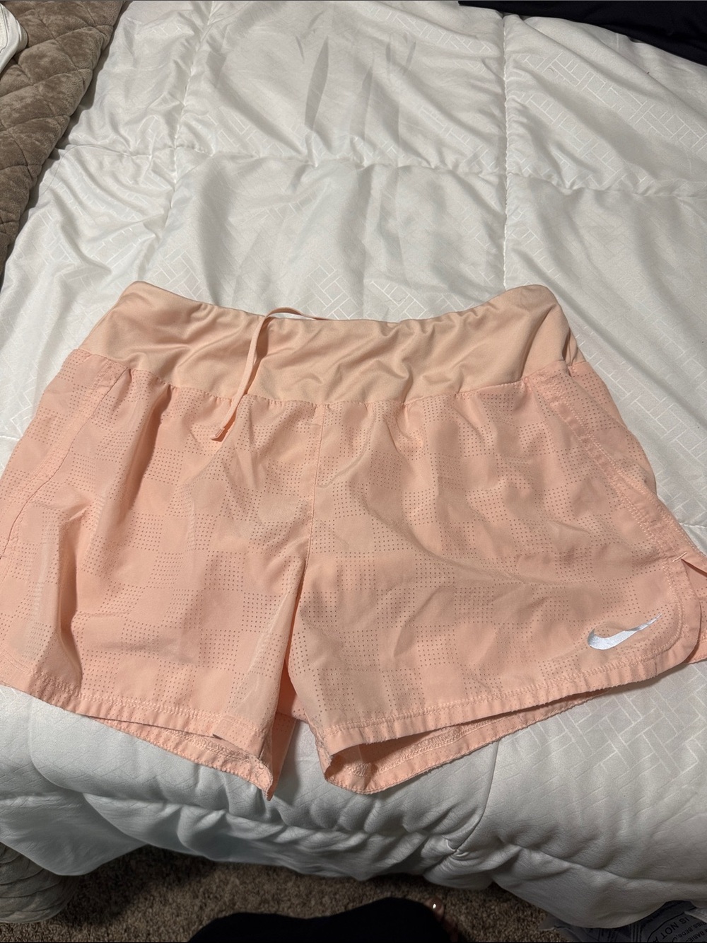 Nike Women's Light Peach Athletic Running Shorts